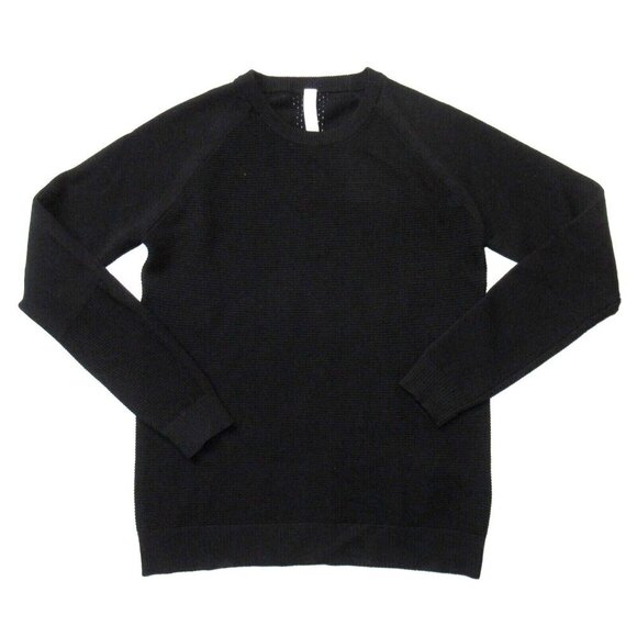 NWT Lululemon Simply Wool Sweater in Black Machine Washable Pullover 10
